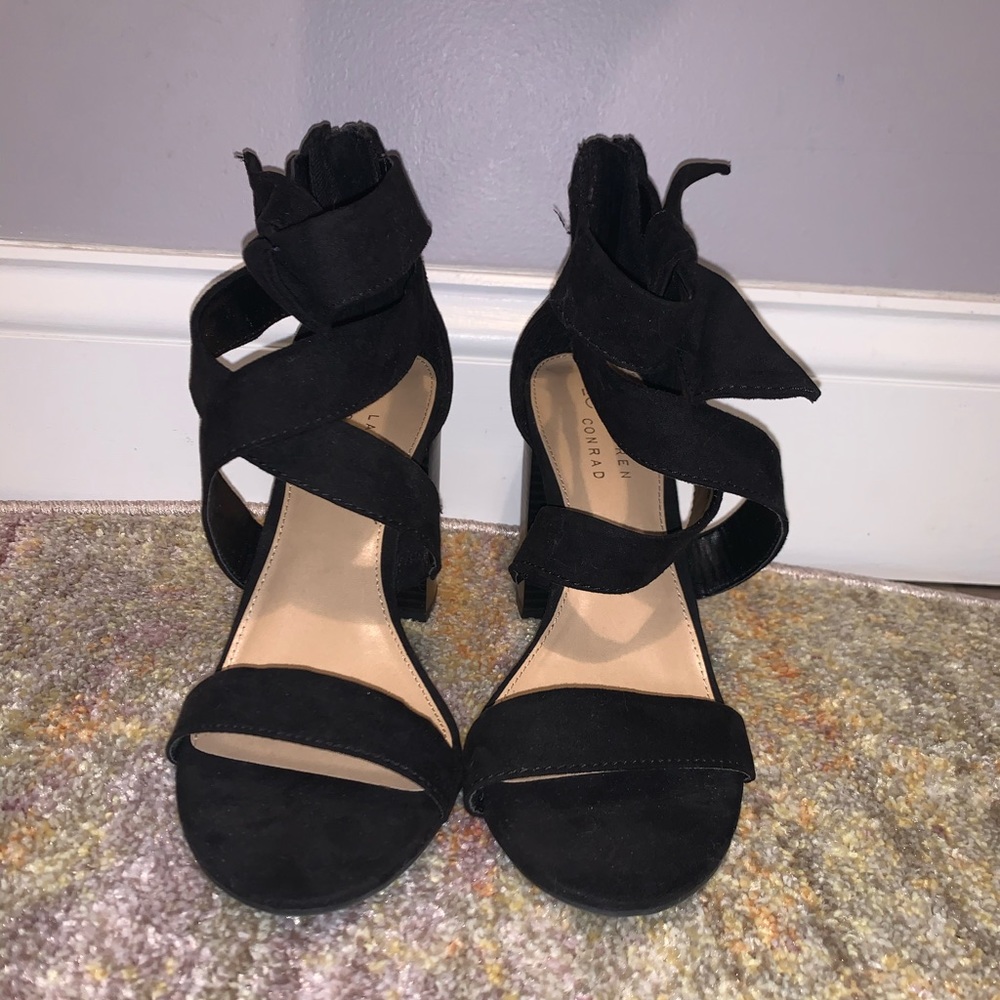 Black bow Lauren Conrad heels